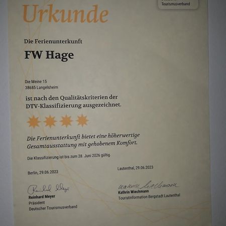 Fewo Hage 朗格尔斯海姆 外观 照片